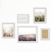 Wholesale - 5pc GRAY WOODGRAIN FRAME SET C/P 1, UPC: 044021645574